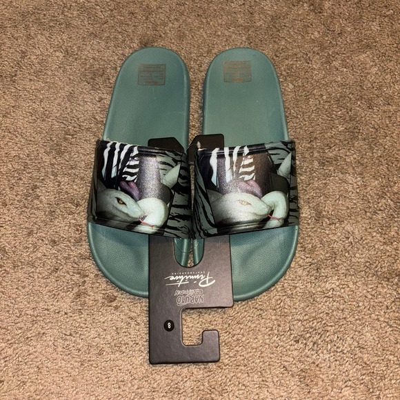 Primitive x Naruto Serpent Slides Sage Green‎ Anime Mens Size 8 - Picture 1 of 7